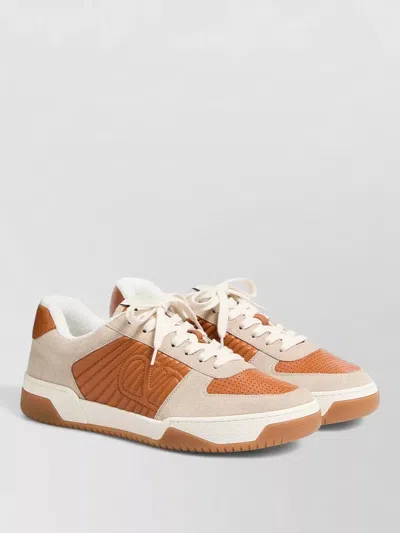 Valentino Garavani Sneakers Contrast Panels Perforated Detailing Rubber Sole In Multi