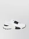 Valentino Garavani True Act Low Top Trainer In Mesh And Rubberised Fabric In White Black