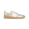 Valentino Village High-top Sneakers With Unique Leather Imperfections In Silver