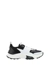 Valentino True Act Leather-trimmed Mesh And Rubber Sneakers In Nero-bianco/bianco-nero/bianco-nero/b-n