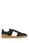 Valentino Upvillage Suede And Leather Sneakers In Black