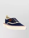 Valentino Garavani Blue Low Top Sneakers With Vlogo Patch On The Side In Cotton Man