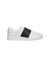 Valentino Garavani Minimalist Leather Sneakers With Contrasting Stripe Detail And Vlogo Signature In White