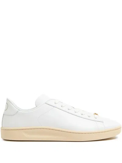 Valentino Garavani Premium Leather High-top Sneaker For Men In White
