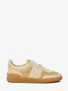 Valentino Garavani Upvillage Sneakers In Woven Raffia In White