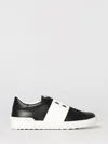 Valentino Garavani Open Leather Sneakers With Contrast Band And Stud Details Shoes In Black