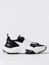 Valentino True Act Leather-trimmed Mesh And Rubber Sneakers In Schwarz