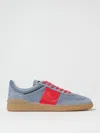 Valentino Garavani Men Upvillage Low Top Sneaker In Split Leather And Calfskin Nappa Leather In Gnawed Blue