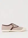 Valentino Bay By Bay Webbing-trimmed Checked Canvas Sneakers In Tobacco