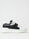Valentino One Stud Xl Low-top Sneaker In Nappa Leather And Jacquard Toile Iconographe Technical Fabric In White