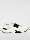 Valentino True Act Low Top Trainer In Mesh And Rubberised Fabric In White