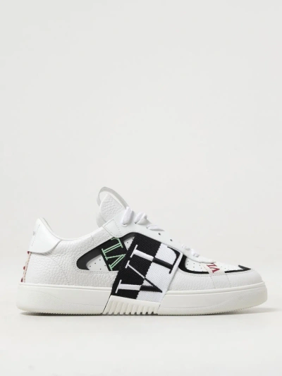 Valentino Garavani Vl7n Low-top In Banded Calfskin Sneaker In White