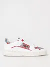 Valentino Leather Freedots Sneakers Panels Patterned In Weiss