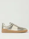 Valentino Garavani Women Gold Laminated Calfskin Upvillage Sneakers In Neutral