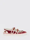 Valentino Burgundy And White Leather Sneakers In Purple