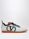 Valentino Chromathon Low-top Sneakers In Perforated Leather In White