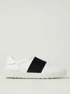 Valentino Round Toe Low-top Sneakers With Calfskin Band In Multi
