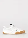Valentino Amphibia Sneaker In Rubberized Calfskin And Split Leather In White