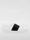 Valentino Open Sneakers With Contrasting Panel And Studded Heel In White