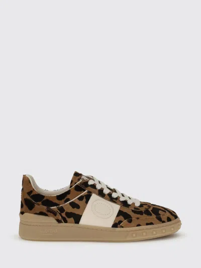 Valentino Garavani Upvillage Leopard Calf Hair Sneakers In Animal Print