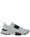 Valentino True Act Low Top Trainer In Mesh And Rubberised Fabric In White