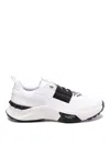 Valentino True Act Low Top Trainer In Mesh And Rubberised Fabric In White