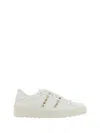Valentino White Rockstud Untitled Sneakers In White
