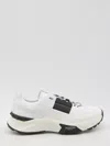 Valentino True Act Low Top Trainer In Mesh And Rubberised Fabric In White