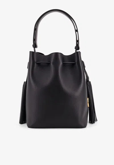 Valentino Garavani So Seau Leather Bucket Bag In Black