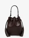 Valentino So Seau Tasseled Leather Bucket Bag In Brown