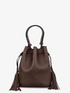 Valentino So Seau Leather Bucket Bag In Brown