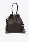 Valentino Garavani  Garavani Small So Seau Bucket Bag In Leather Woman Brown Uni In Brown