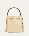 Valentino So Seau Tassel Leather Bucket Bag In Yellow