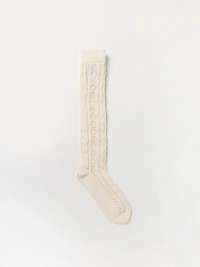 VALENTINO SOCKS VALENTINO GARAVANI WOMAN COLOR YELLOW CREAM,G42656090