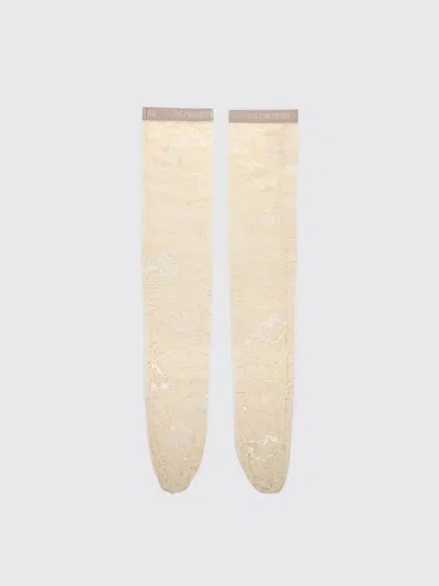 VALENTINO SOCKS VALENTINO WOMAN COLOR IVORY,G95267044