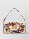 Valentino Vain Soft Beads Embroidered Linen Shoulder Bag