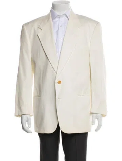 Pre-owned Valentino Solid Blazer In Neutral