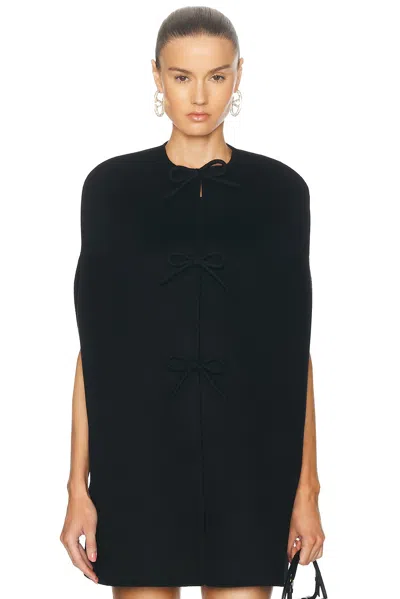 Valentino Solid Cape In Black