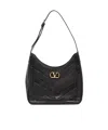 Valentino Solid Color Shoulder Bag In Black
