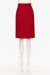 Valentino Solid Color Skirt In Red
