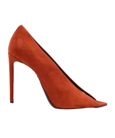 Valentino Garavani Solid Color Suede Pumps In Red