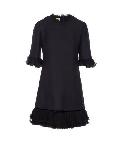 VALENTINO SOLID CREPE COUTURE DRESS