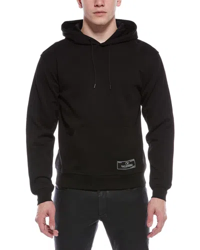 Valentino Solid Hoodie In Black