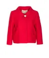 Valentino Womens Paris Heart-button Relaxed-fit Wool And Silk Jacket
