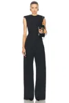 Valentino Solid Jumpsuit In Nero