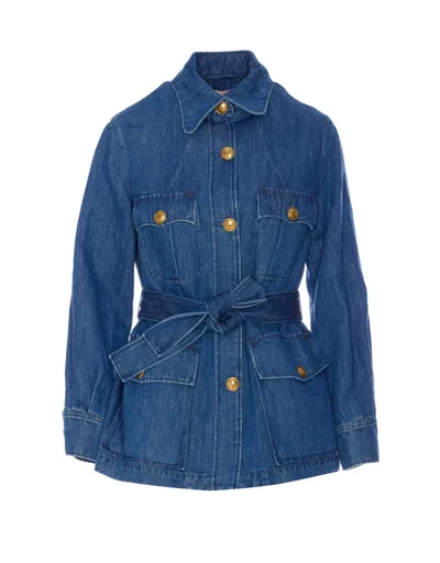 VALENTINO SOLID SAHARIANA IN DENIM