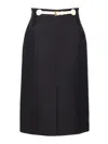 Valentino Garavani Women Skirt With Leather Details