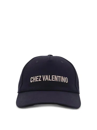 Valentino Garavani Cappello Baseball In Cotone In Black