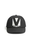 Valentino Garavani Black Hat With Logo On The Front In Cotton Man In Black