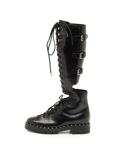 Pre-owned Valentino Garavani Soul Rockstud Knee-length Boots In Black
